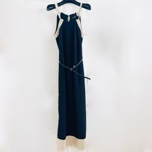 NEW The Limited Black Beige Sleeveless Maxi Dress XS Office/Party/Cocktail